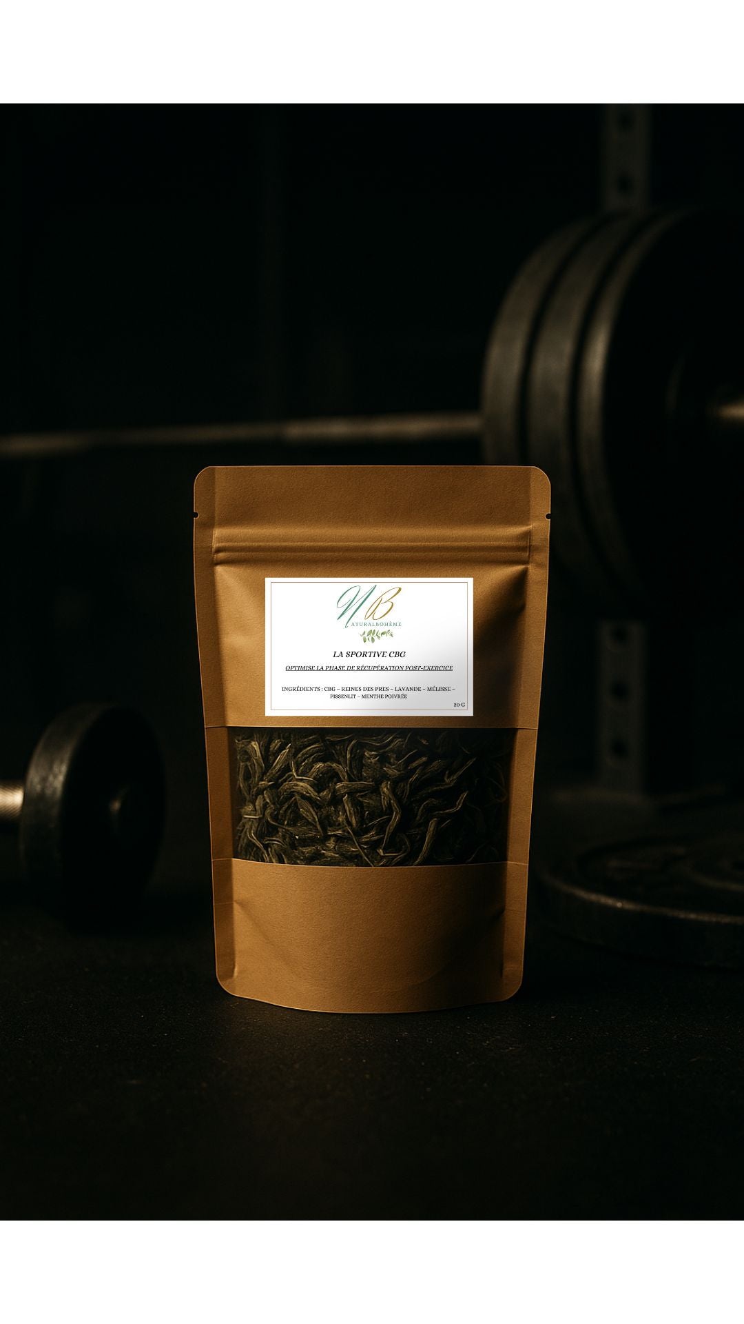 Infusion au CBG pour sportifs - récupération musculaire naturelle - Natural Bohème